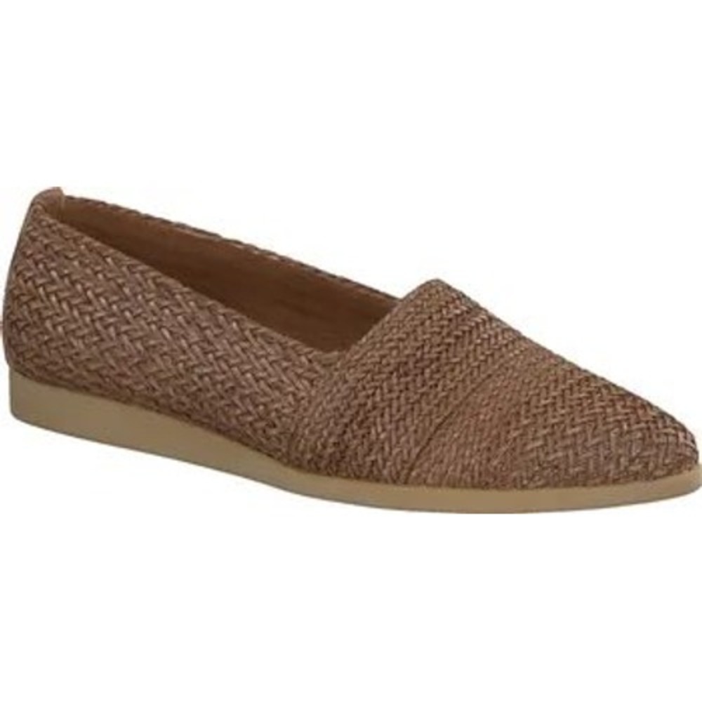 Paul Green Evalina Woven Loafers Womens 8.5 Sisal Tan Pointed Toe Flats Raffia